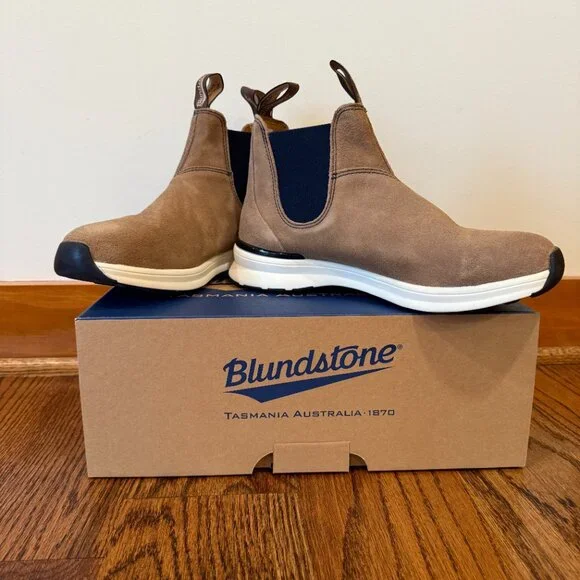 Blundstone 2146 Sneaker Chelsea Ankle Boots AU 6, US W 9 / M 7 Suede Sand Beige - Picture 2 of 15